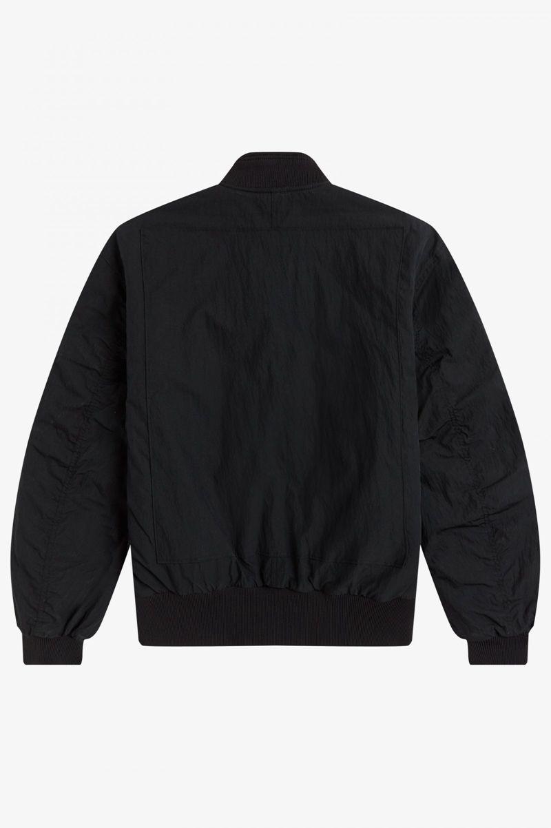 Black Fred Perry Padded Bomber Men's Jackets | PH 1218ZUTG